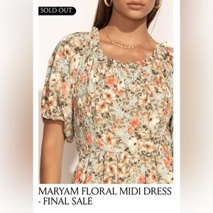 NWT Böhme Maryam Floral Midi Dress